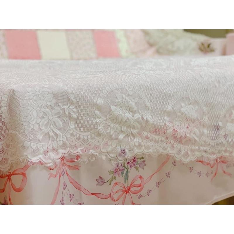 🎀蝴蝶結玫瑰花環蕾絲桌巾🎀-細節圖3