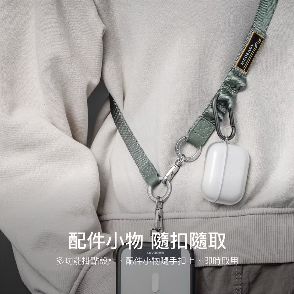 授權經銷-MAGEASY 2-in-1 UTILITY STRAP 二合一掛繩｜快拆背帶 手機背帶(含掛片)-細節圖5
