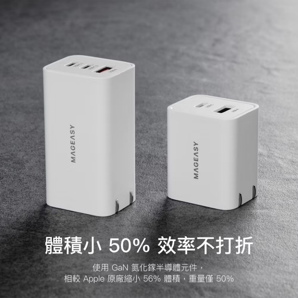 授權經銷-MAGEASY Force 65W/30W 氮化鎵充電器 快充頭（三年保固）-細節圖5
