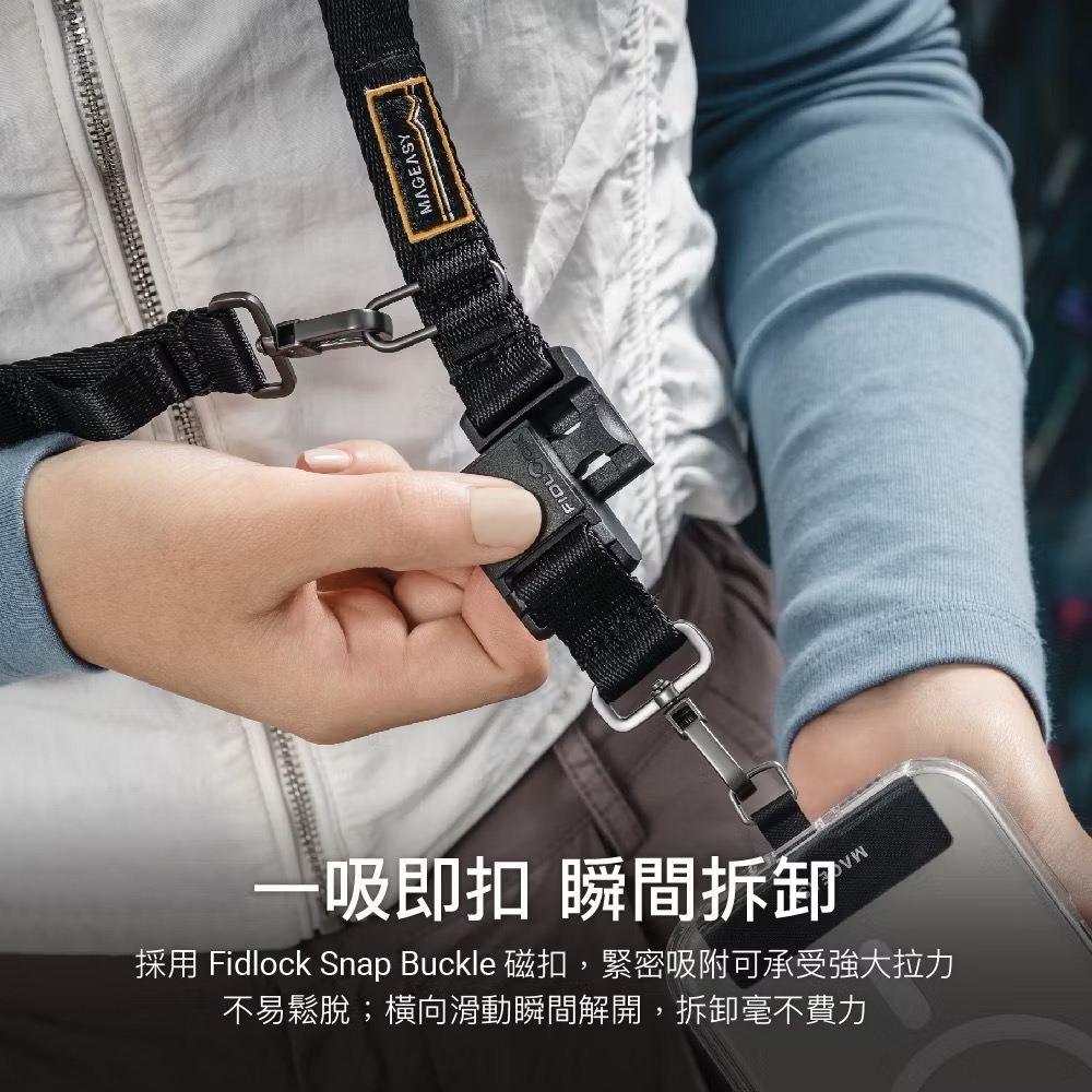 授權經銷-MAGEASY 20mm Fidlock Dual Utility Strap 機能快扣掛繩組 （雙扣）-細節圖3