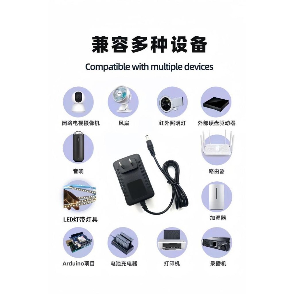變壓器 12V 2A 電源適配器 監視器 攝影機 電源 攝影機鏡頭 攝像機 充電器-細節圖3