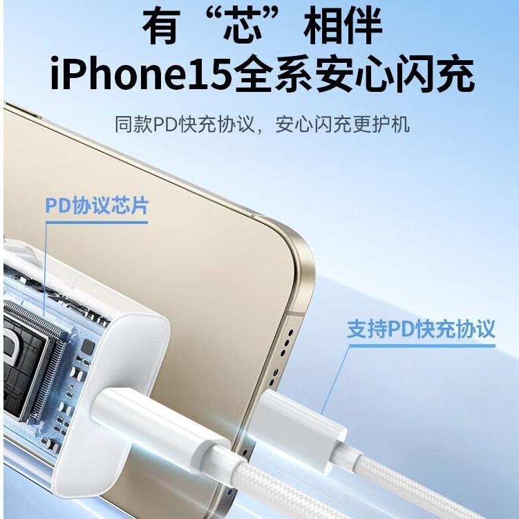 60W 蘋果 iPhone 15 16 Pro max 車載投屏 Type C To Type C 充電線 快充線 PD-細節圖2