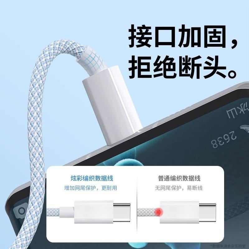 60W 蘋果 iPhone 15 16 Pro max 車載投屏 Type C To Type C 充電線 快充線 PD-細節圖5