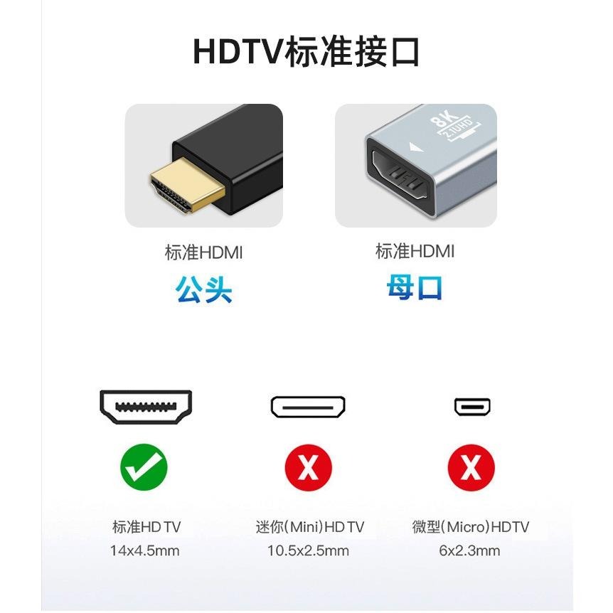 HDMI 2.1 8K@60Hz 母對母 延長轉接 母轉母 轉接頭 母對母  延長器 雙母頭 HDMI延長-細節圖3