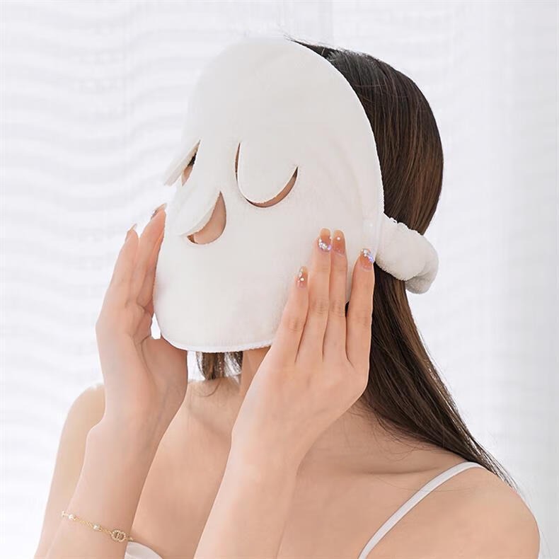 熱敷臉部毛巾 冷熱冰敷面膜巾 熱敷毛巾  敷臉巾 濕敷面巾 打開毛孔 保濕補水神器 冰敷面罩 消腫 去角質 美容-細節圖2