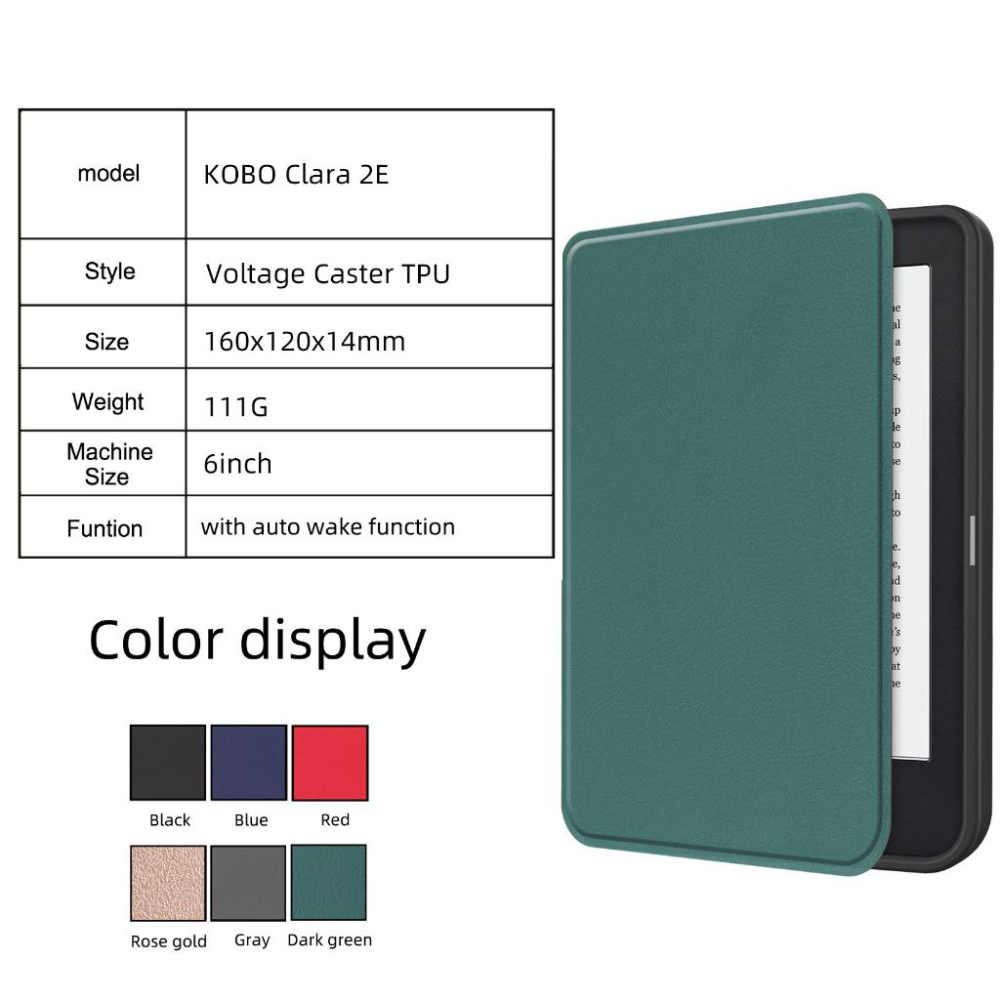 【超薄設計】適用 Kobo Libra Colour 7吋 休眠 磁扣 TPU 軟殼 皮套 保護套 保護殼 全包防摔殼-細節圖3