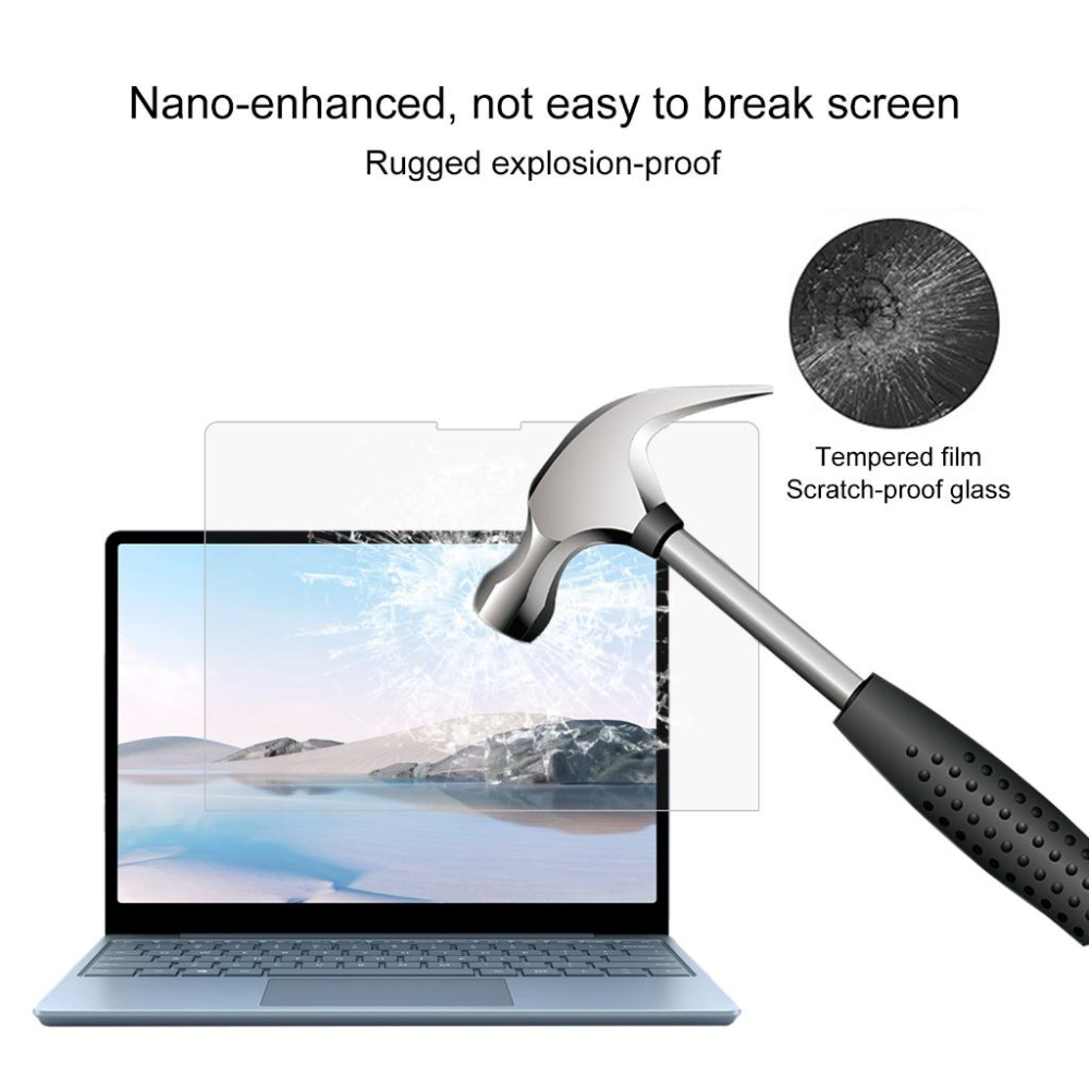 【高透防指紋】適用 微軟 Surface Laptop Go 1 2 Go2 鋼化玻璃貼 貼膜 保護膜 9H 螢幕保護貼-細節圖3