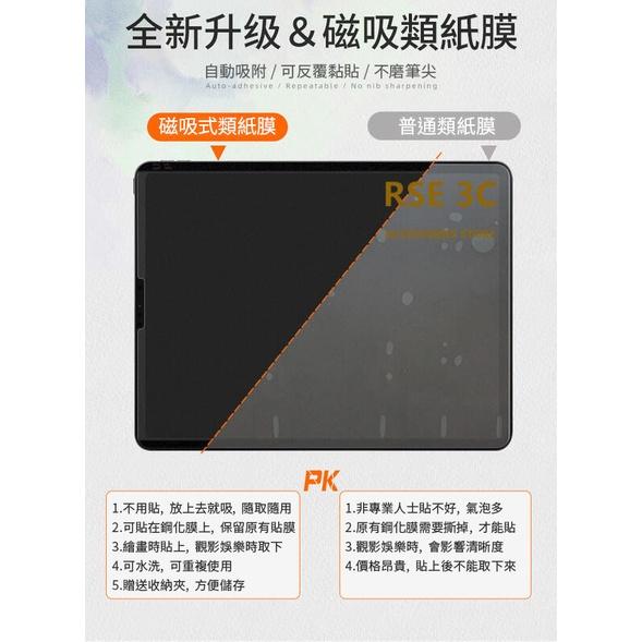 【磁吸式類紙膜】可拆卸 適用 iPad mini 6 iPad 5 10.2 12.9霧面 類紙膜 螢幕保護貼 保護膜-細節圖7