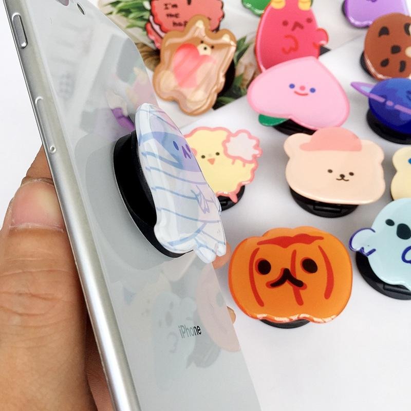 【可愛卡通支架】智慧手機專用 日韓 立體 支架 氣囊 折疊粘貼式 平板支架 手機防滑 懶人支架 追劇 適用 i13-細節圖6