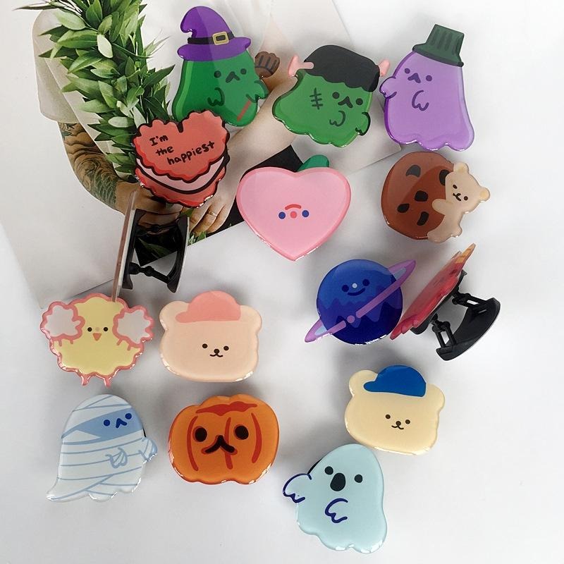 【可愛卡通支架】智慧手機專用 日韓 立體 支架 氣囊 折疊粘貼式 平板支架 手機防滑 懶人支架 追劇 適用 i13-細節圖7