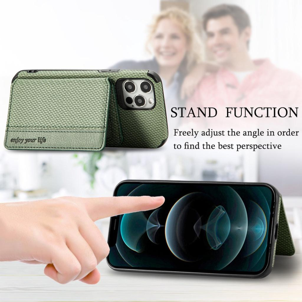 【纖維紋錢包殼】三星 S21 FE 5G S21+ G9960 全包 商務 磁吸 支架 保護殼 手機殼 防摔殼-細節圖2