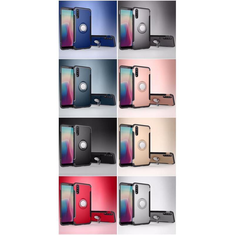 【鎧甲防護】OPPO R17 金屬磁吸 旋轉指環 防摔防震 TPU+PC 手機套 支架 車架 保護套 保護殼-細節圖7