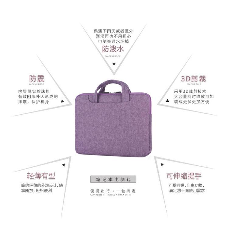 【時尚電腦包-防震版】13吋 適用 蘋果 iPad Pro 12.9 吋 2015 - 2022 筆電包 保護套 內膽包-細節圖4