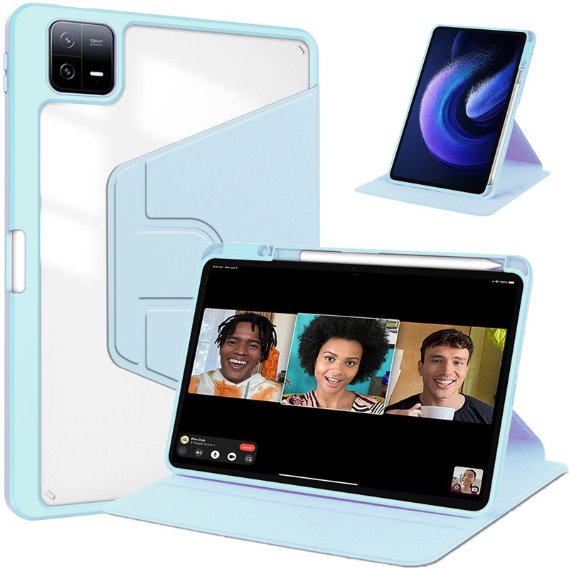 【透明旋轉套】帶筆槽 適用 Xiaomi Pad 7 小米平板7 Pro 保護套 皮套 支架 站立 休眠 透明殼 保護殼-規格圖8