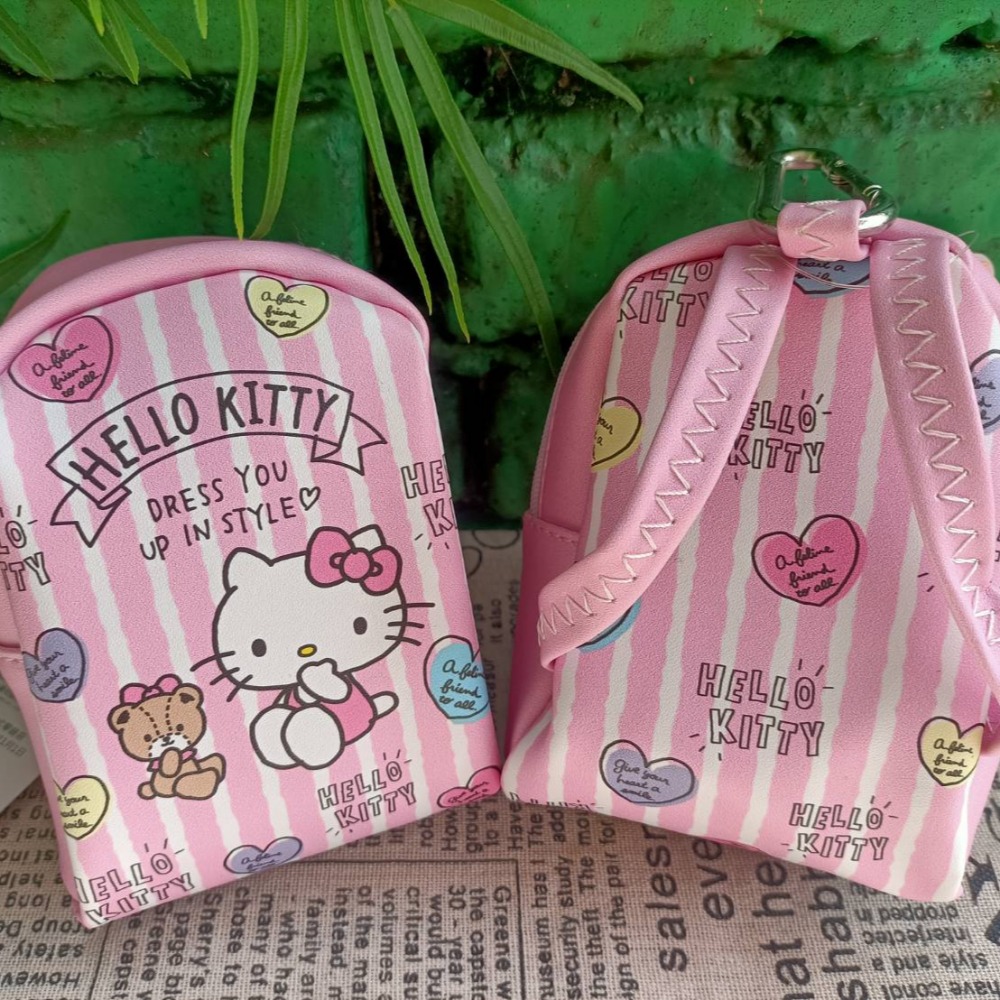 童心布娃雜貨鋪 現貨 正版授權  三麗鷗 Hello Kitty KT 背包式零錢袋 背包造型零錢包-細節圖4