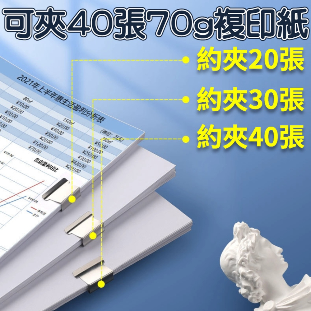 【現貨秒發🥇免運】紙張推夾器 推夾 裝訂夾 夾紙器 無損裝訂 長尾夾 迴紋針 文具用品 夾子 票據夾 省力 文件夾-細節圖4