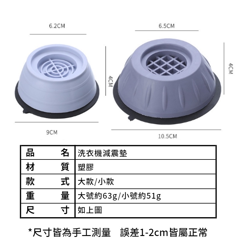 【現貨秒發🥇免運】洗衣機腳墊 減震防滑墊 滾筒全自動 家具增高加高穩固墊高 增高靜音穩固洗衣機增高墊 墊高防滑防震-細節圖2