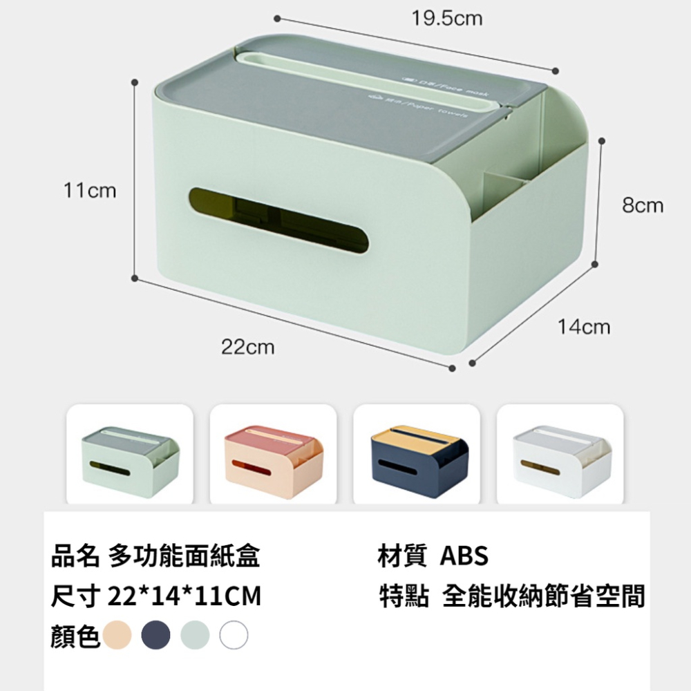 【現貨秒發🥇免運】面紙盒 紙巾盒 收納盒 口罩收納盒 口罩收納 多功能收納整理盒 桌上收納 置物盒 遙控器收納盒 面紙-細節圖2