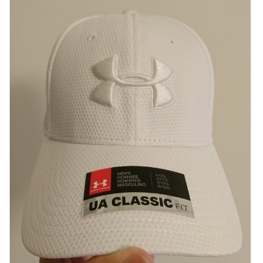 [全新] Under Armour BLITZING II 球帽1254123 白/銀 尺寸58cm 全封帽-規格圖2