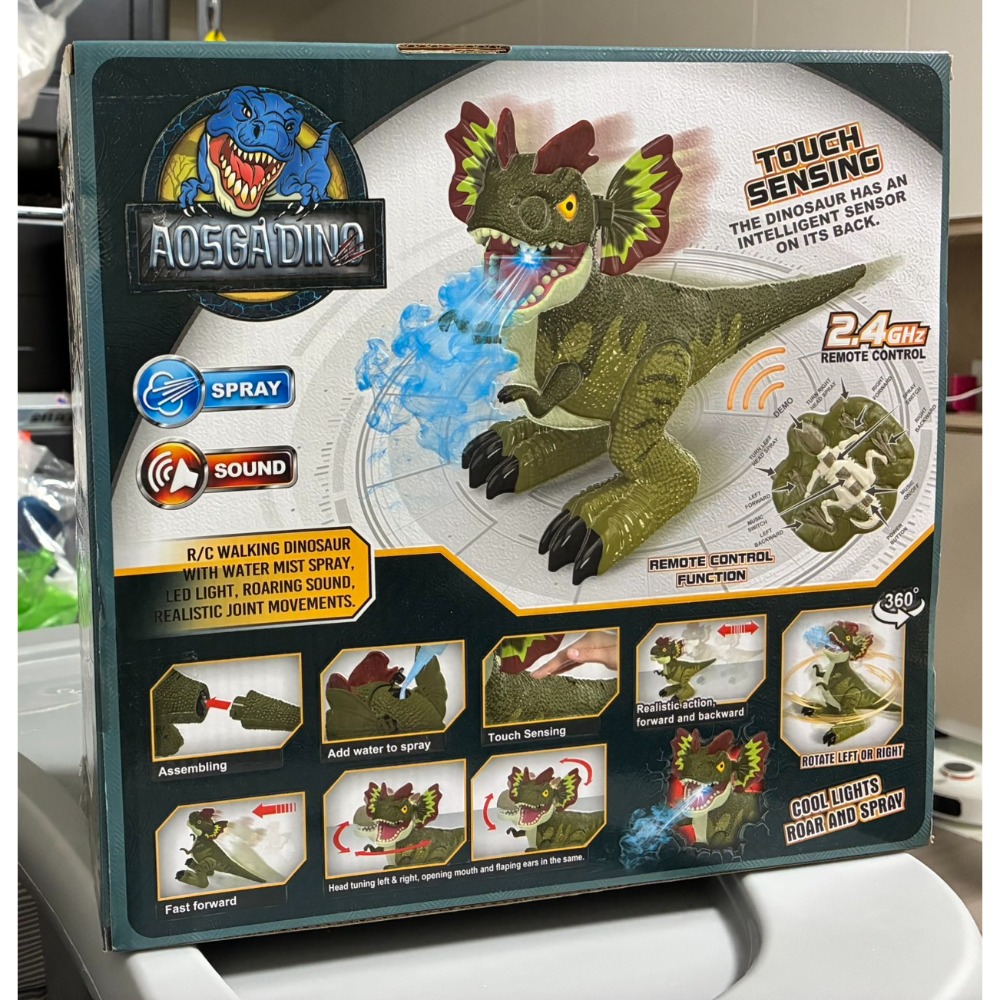 [全新] AOSGA DINO噴霧遙控跳舞恐龍-細節圖2