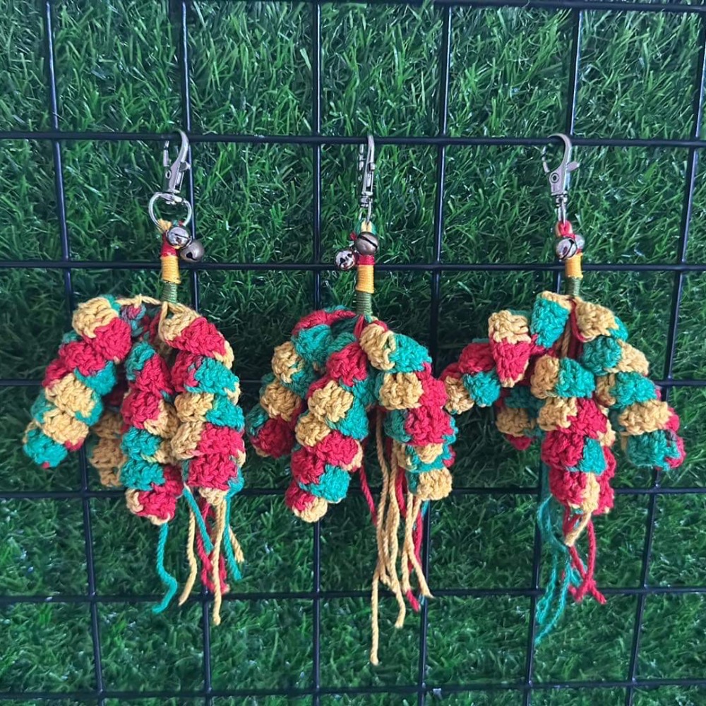 ⭕️繽紛世界❤️原住民❤️小米鑰匙圈/吊飾/送禮/原民風/小米穗/鉤織/手工創作/吊飾/禮物-細節圖4