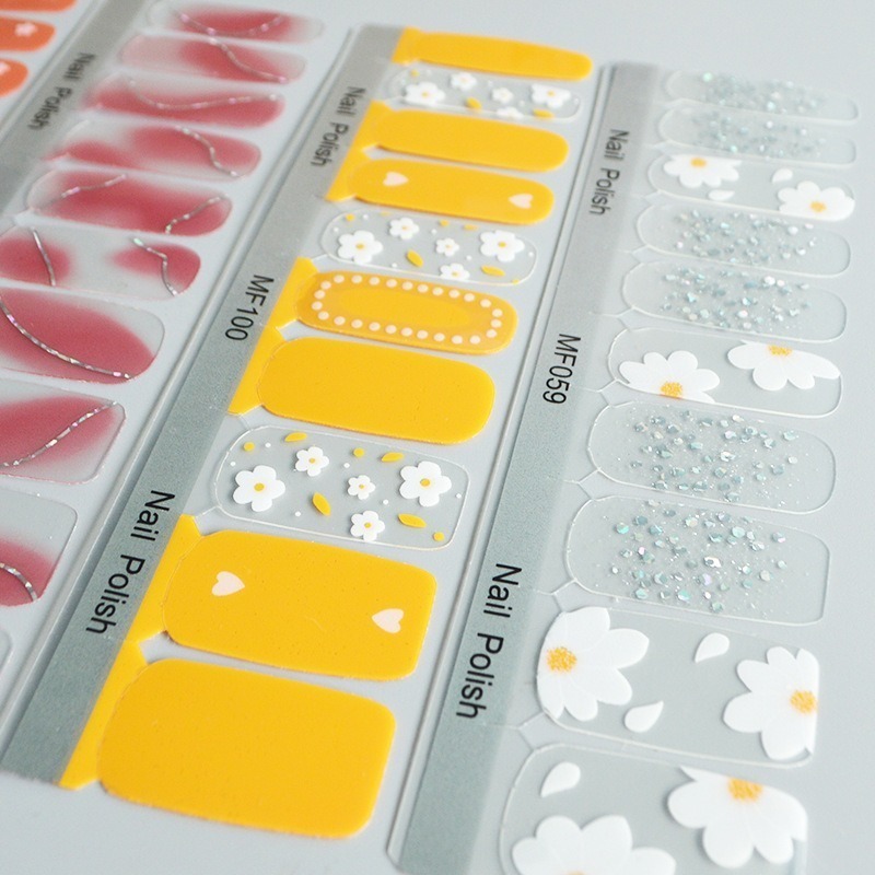 現貨 台灣 ✨ 小清新指甲20貼 INS風 穿戴式美甲 小紅書同款 光療貼紙 美甲貼紙 貼片 光療美甲貼紙 M0014-細節圖2