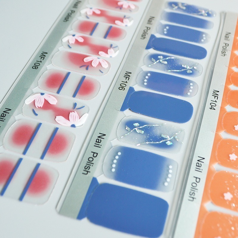 現貨 台灣 ✨ 小清新指甲20貼 INS風 穿戴式美甲 小紅書同款 光療貼紙 美甲貼紙 貼片 光療美甲貼紙 M0014-細節圖4