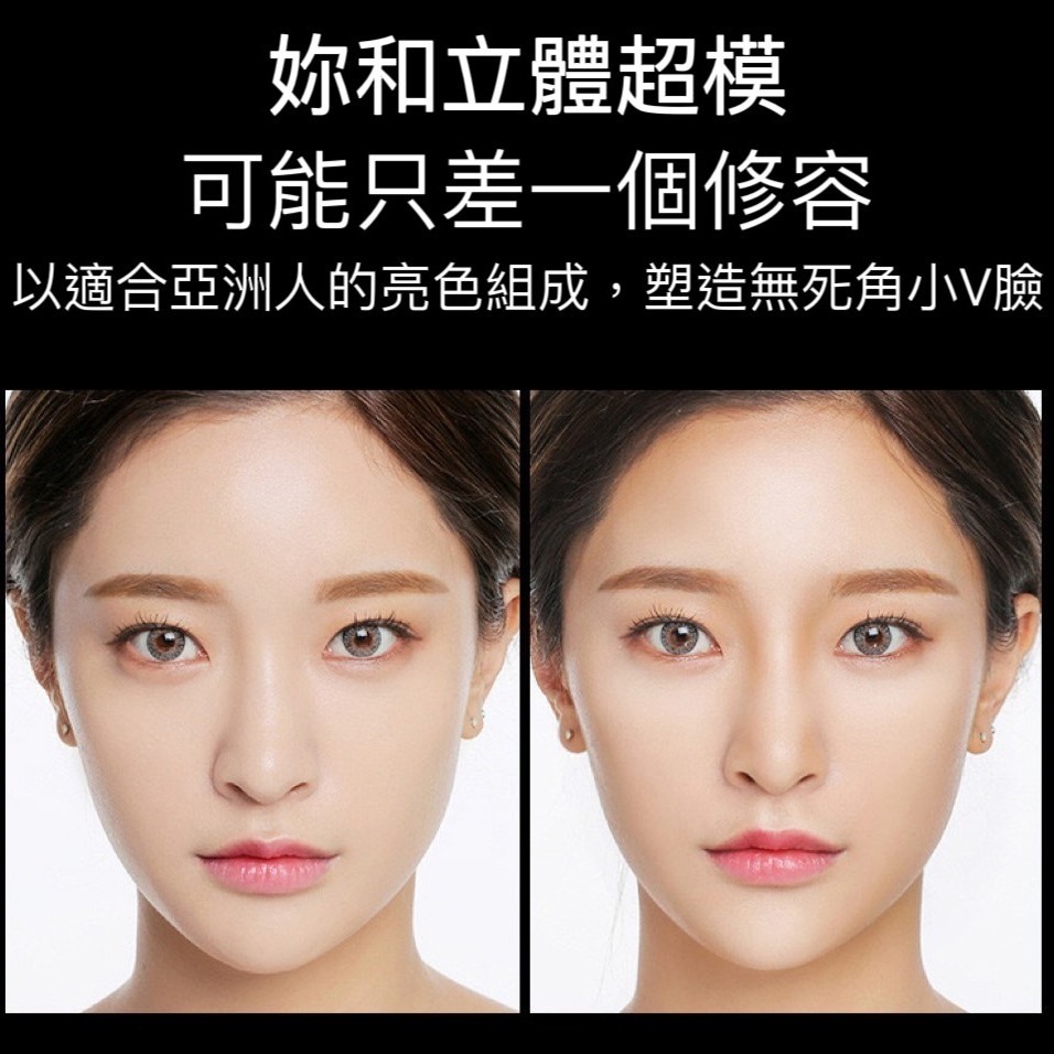 全館免運✨天天出貨 高光修容腮紅盤 贈高光刷+陰影刷 三色高光修容盤 鼻影 陰影 腮紅 高光 啞光 小紅書同款-細節圖5