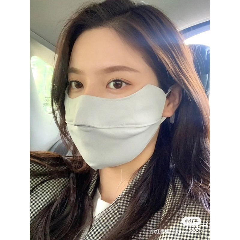 全館免運✨天天出貨 防紫外線面罩 防曬口罩 變美神器 冰絲 抗UV 面罩  護眼角 透氣立體 薄款 修飾臉型-細節圖5