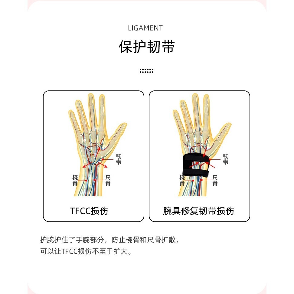 全館免運✨天天出貨 運動護腕 薄款 瑜伽  加壓支撐 加壓護腕 護手腕 雙綁帶護腕 露骨護腕 運動護具 彈力-細節圖7