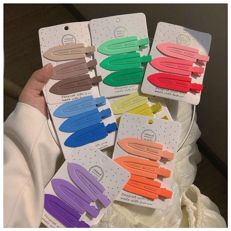 全館免運✨天天出貨 白鹿同款三入裝馬卡龍色無痕髮夾磨砂款側邊夾 趙露思同款 前額劉海夾 洗臉化妝夾 多巴胺-細節圖6