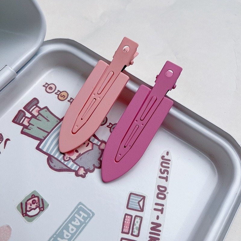 全館免運✨天天出貨 兩入裝馬卡龍色金屬無痕髮夾側邊夾 趙露思同款 前額劉海夾 洗臉化妝夾 多巴胺髮飾 白鹿同款-細節圖7