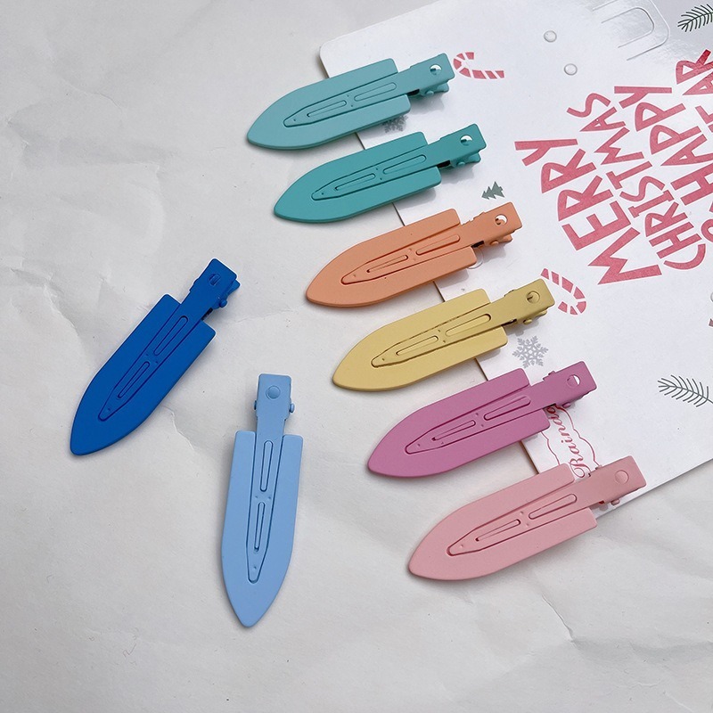 全館免運✨天天出貨 兩入裝馬卡龍色金屬無痕髮夾側邊夾 趙露思同款 前額劉海夾 洗臉化妝夾 多巴胺髮飾 白鹿同款-細節圖8