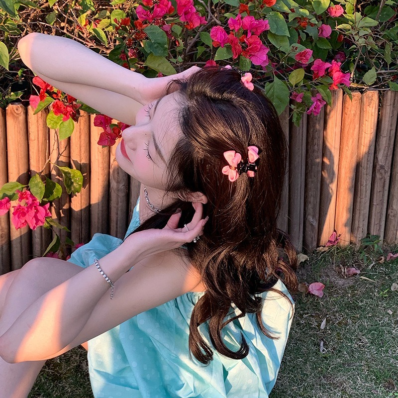 全館免運✨天天出貨 雙面蝴蝶結小抓夾 氣質甜美髮飾 頭飾 劉海神器 親子款碎髮髮夾 小鯊魚夾 小紅書同款-細節圖7