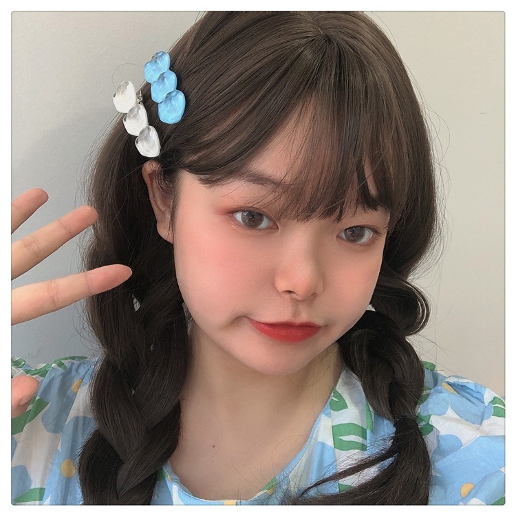 全館免運✨天天出貨 多巴胺水波紋愛心髮夾 甜美少女果凍水波紋愛心髮夾 糖果色心形瀏海夾 邊夾 小紅書同款-細節圖9