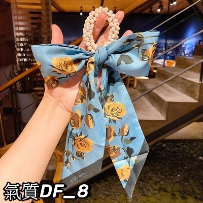 台灣出貨✨現貨 多功能優質緞面髮束 髮帶 綁包包絲巾 洗臉化妝頭巾 韓版 可愛甜美領巾 馬尾兩用 髮飾絲巾 法式 髮圈-細節圖9