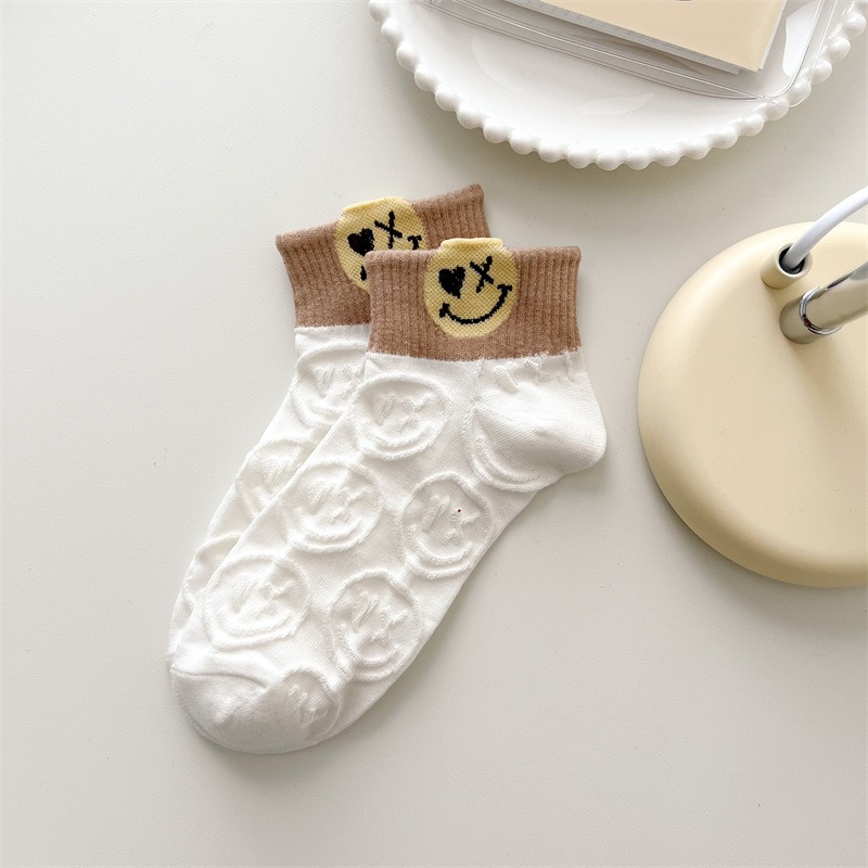 台灣出貨✨現貨 襪子 白襪子 可愛造型碎花短襪 透氣 白色襪子 學生襪 透氣吸汗 透氣防汗 少女襪 船型襪 日系女襪百搭-細節圖7