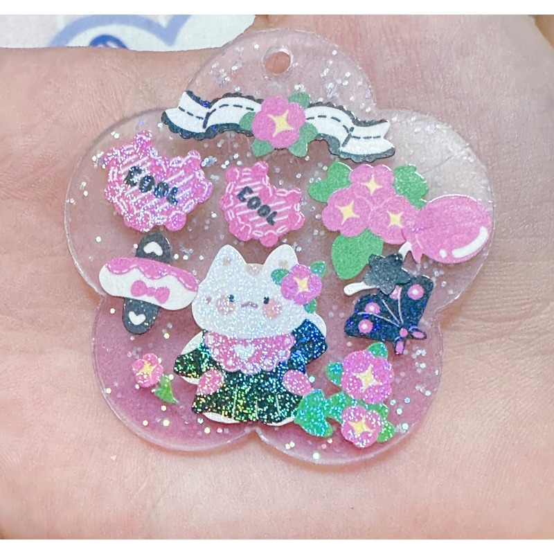 台灣出貨✨現貨 一個1元超值咕卡 壓克力咕卡盤 透明/閃粉/漸變/鐳射咕卡盤 咕卡小圓盤 手作DIY亞克力鑰匙扣 咕卡-細節圖4