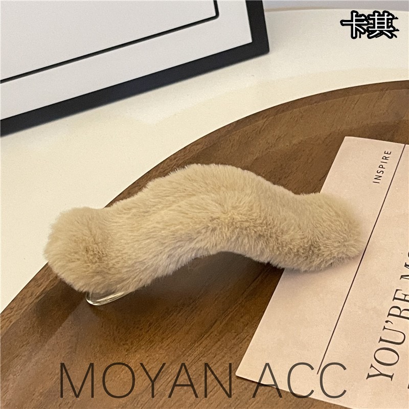 台灣出貨✨現貨 大號毛茸茸髮夾 仿兔毛 毛毛鯊魚夾 鴨嘴夾 髮夾 BB夾 韓國新款 趙露思同款 公主頭 側邊夾 髮飾-細節圖10