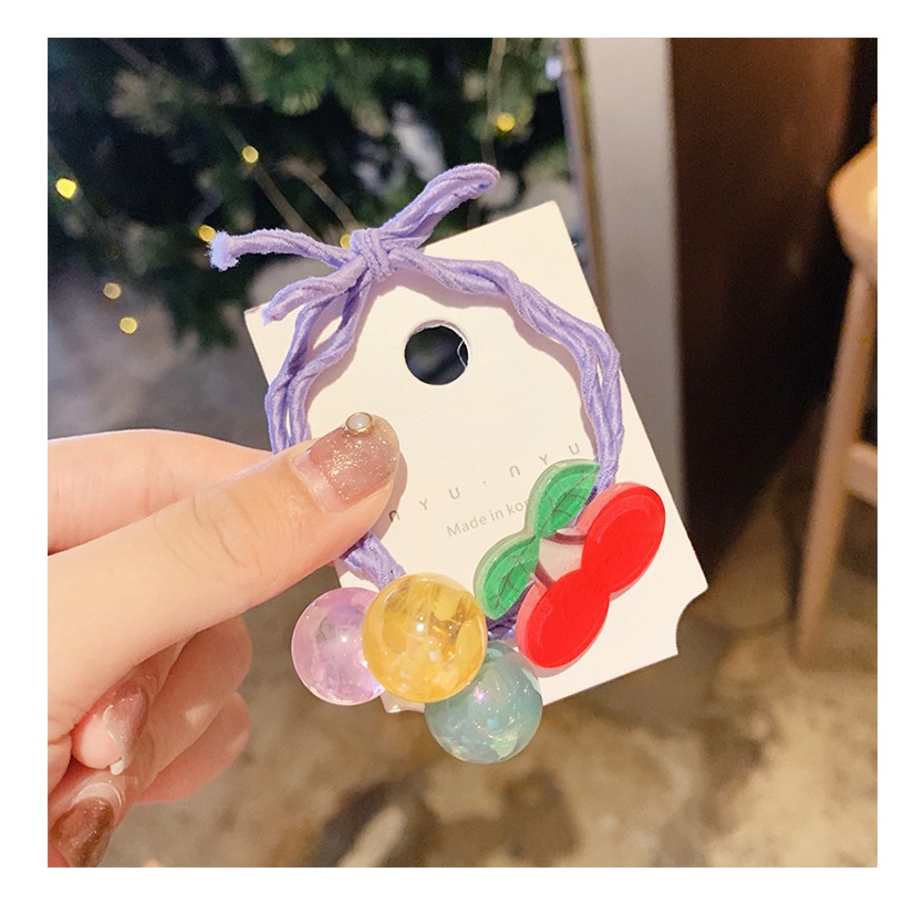 台灣出貨✨現貨 可愛水果髮圈 網紅ins 韓版 草莓髮圈 韓國橡皮筋 兒童甜美髮飾 多巴胺髮飾 小紅書同款 髮束 髮飾-細節圖8