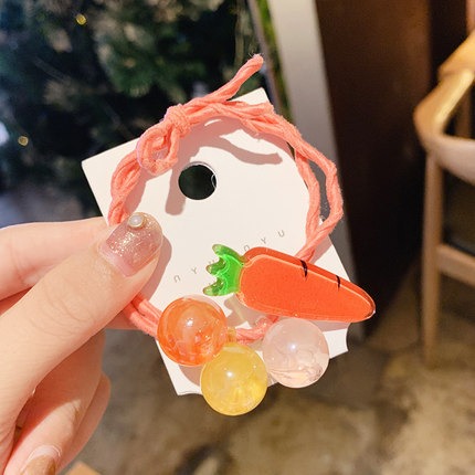 台灣出貨✨現貨 可愛水果髮圈 網紅ins 韓版 草莓髮圈 韓國橡皮筋 兒童甜美髮飾 多巴胺髮飾 小紅書同款 髮束 髮飾-細節圖10