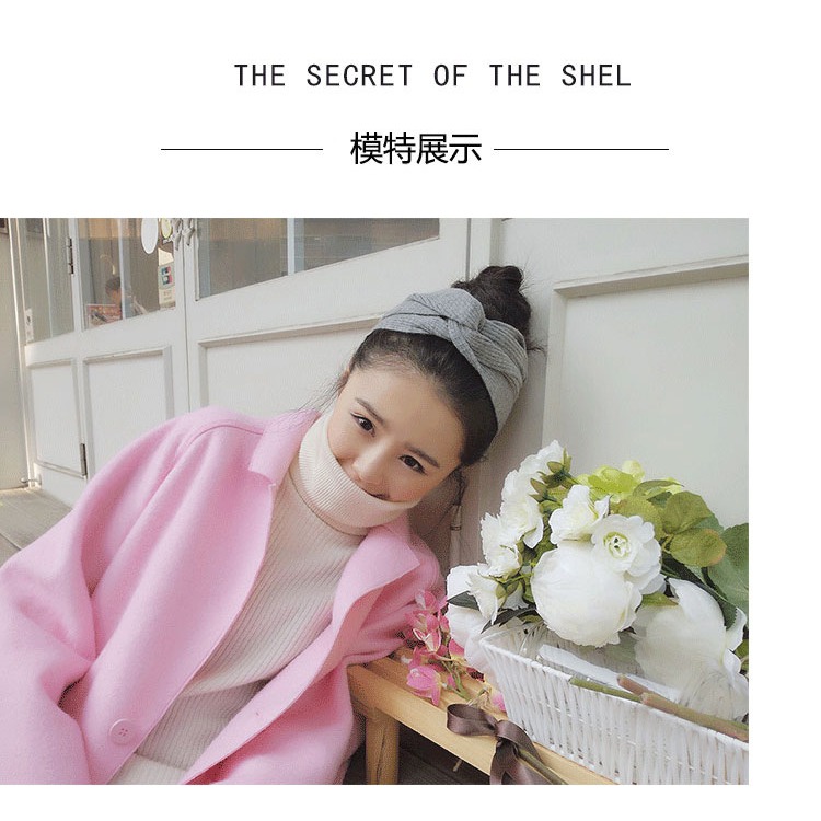 台灣出貨✨現貨 韓版時尚薄針織交叉髮帶 楊紫同款 洗臉帶簡約百搭清新 髮帶 髮箍 髮飾 高彈力不傷髮 小紅書同款 髮圈-細節圖2