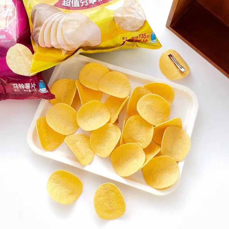 台灣出貨✨新款現貨 聖誕節 髮夾 仿真薯片髮夾 網紅創意搞怪髮飾 鴨嘴夾 洋芋片造型夾子 零食夾 照片手帳夾 零食密封夾-細節圖9