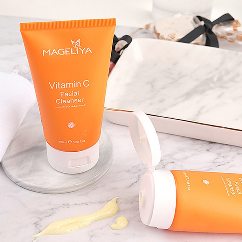 台灣出貨✨現貨免運 洗面乳 小紅書推薦 泰國MAGELIYA-VC洗面乳100g 深層清潔 補水保濕 温和控油 濃密泡沫-細節圖6