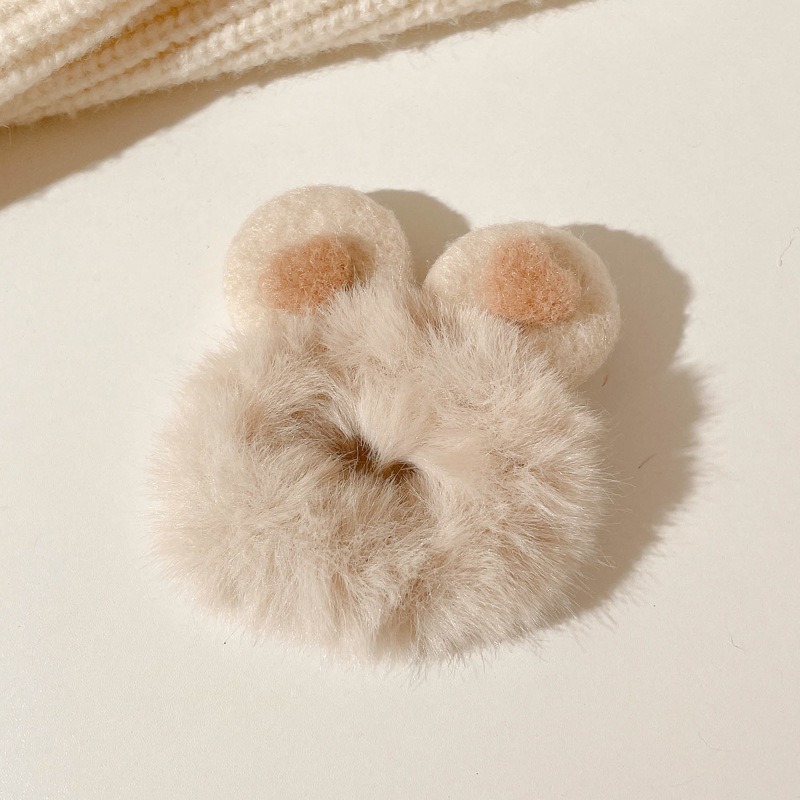 現貨 台灣 ✨ 愛心熊耳毛絨大腸圈 毛茸紮頭橡皮筋 丸子頭髮飾 毛毛髮圈 頭繩 兒童丸子頭 高彈力 不傷髮 E2017-細節圖11