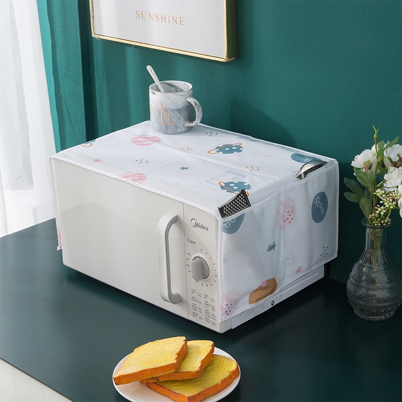 現貨 台灣 ✨防塵罩 冰箱罩 洗衣機罩 微波爐罩 收納袋 分格掛袋 防塵蓋布 防水 PEVA 材質 電器防塵罩 6分隔-細節圖7