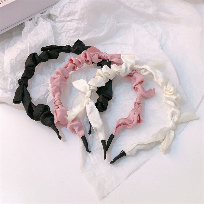 現貨 台灣 ✨蝴蝶結 髮箍 蝴蝶結褶皺髮箍 蝴蝶結髮圈 緞面 立體蝴蝶結 洗臉專用 化妝專用 髮飾 甜美氣質 造型髮-細節圖10