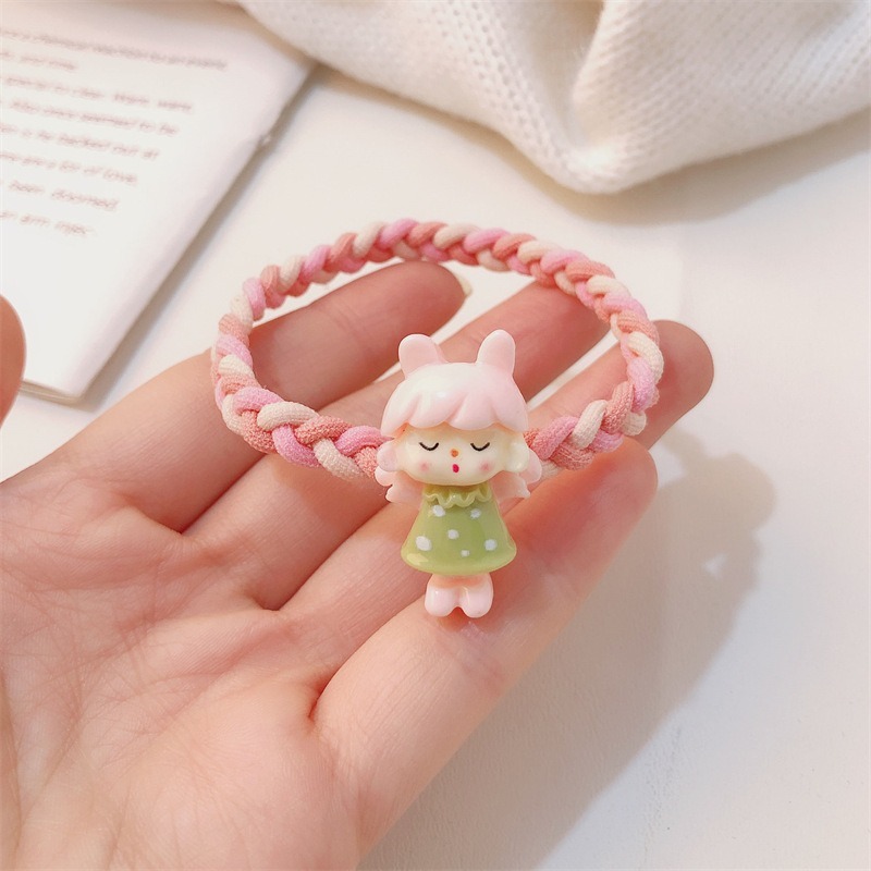 現貨 台灣 ✨ 髮圈 卡通超彈力編織髮繩 ins風 彈力髮圈 丸子頭髪圈 高馬尾髪繩 肥腸髮圈 橡皮筋 髮飾 大腸圈-細節圖3