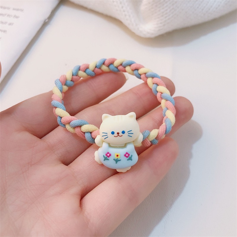 現貨 台灣 ✨ 髮圈 卡通超彈力編織髮繩 ins風 彈力髮圈 丸子頭髪圈 高馬尾髪繩 肥腸髮圈 橡皮筋 髮飾 大腸圈-細節圖7