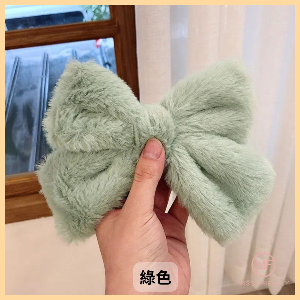 現貨 台灣 ✨ 公主髮夾 大號毛絨蝴蝶結彈簧夾 彈簧夾 16cm 公主頭 大蝴蝶結彈簧夾 萬聖節髮飾 髮夾 髮飾 甜美-細節圖2